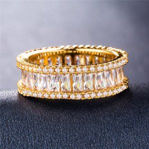 Gorgeous High Quality Exclusive CZ Wedding Couple Ring, FB16FA1124